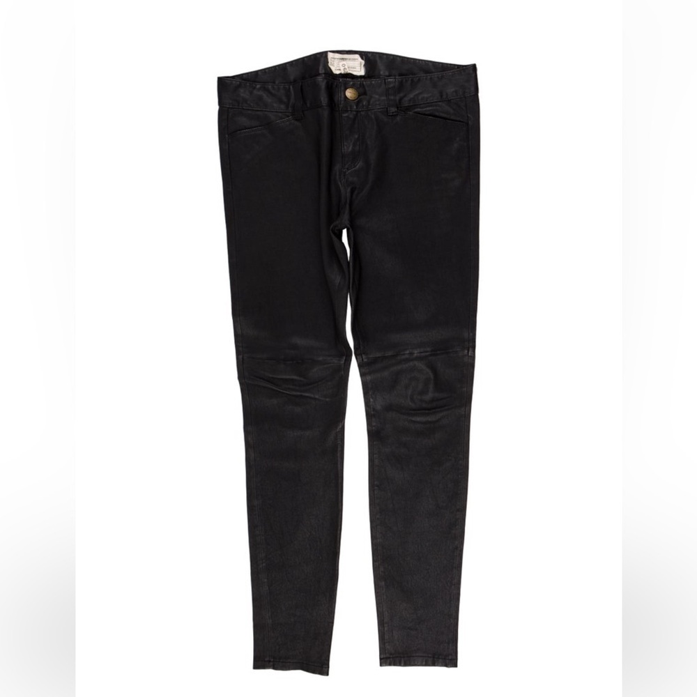 Current Elliot mid rise 100% lamb leather jeans. Tags removed, but never worn